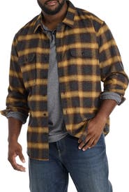 Lucky Brand Jeans Big & Tall Plaid Cloud Soft Flannel Sport Shirt