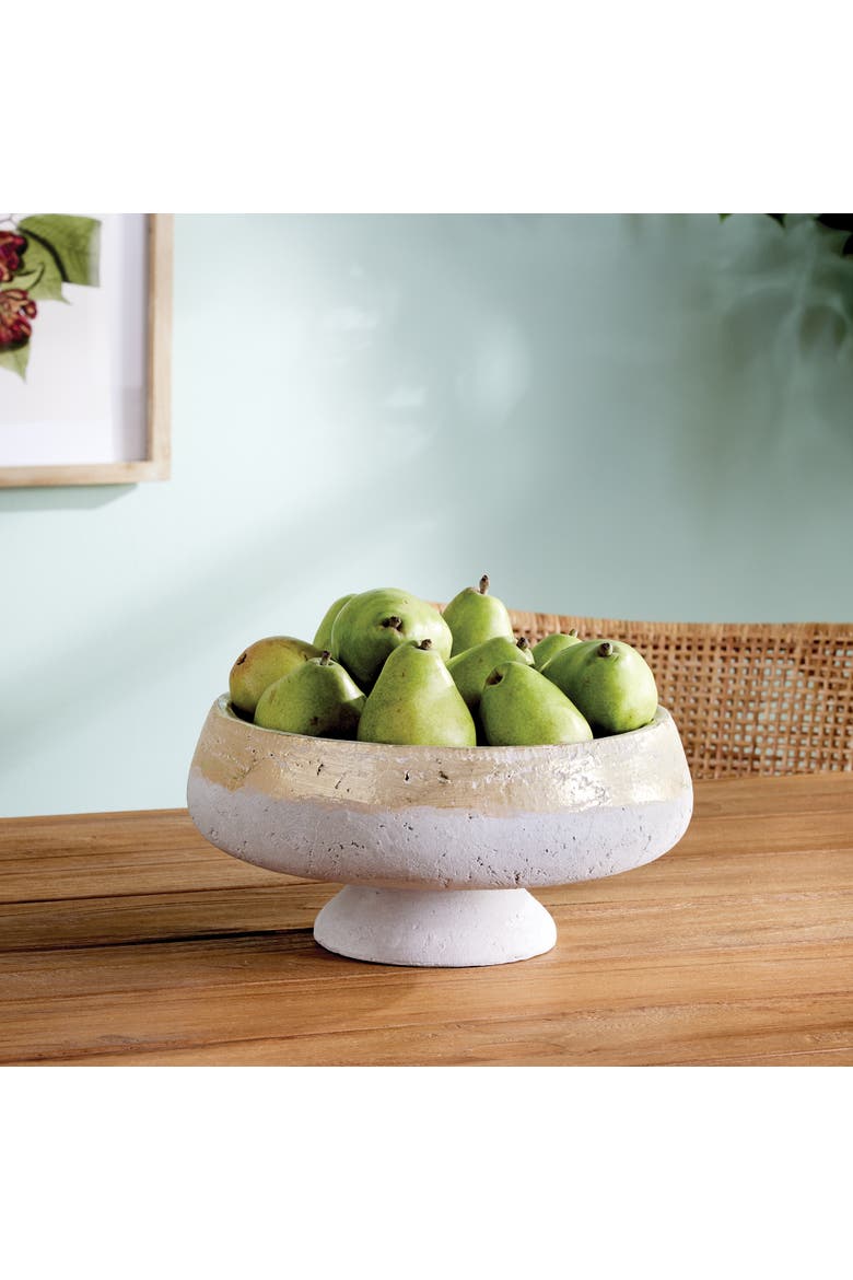 Maude Footed Decorative Bowl, Alternate, color, Gold