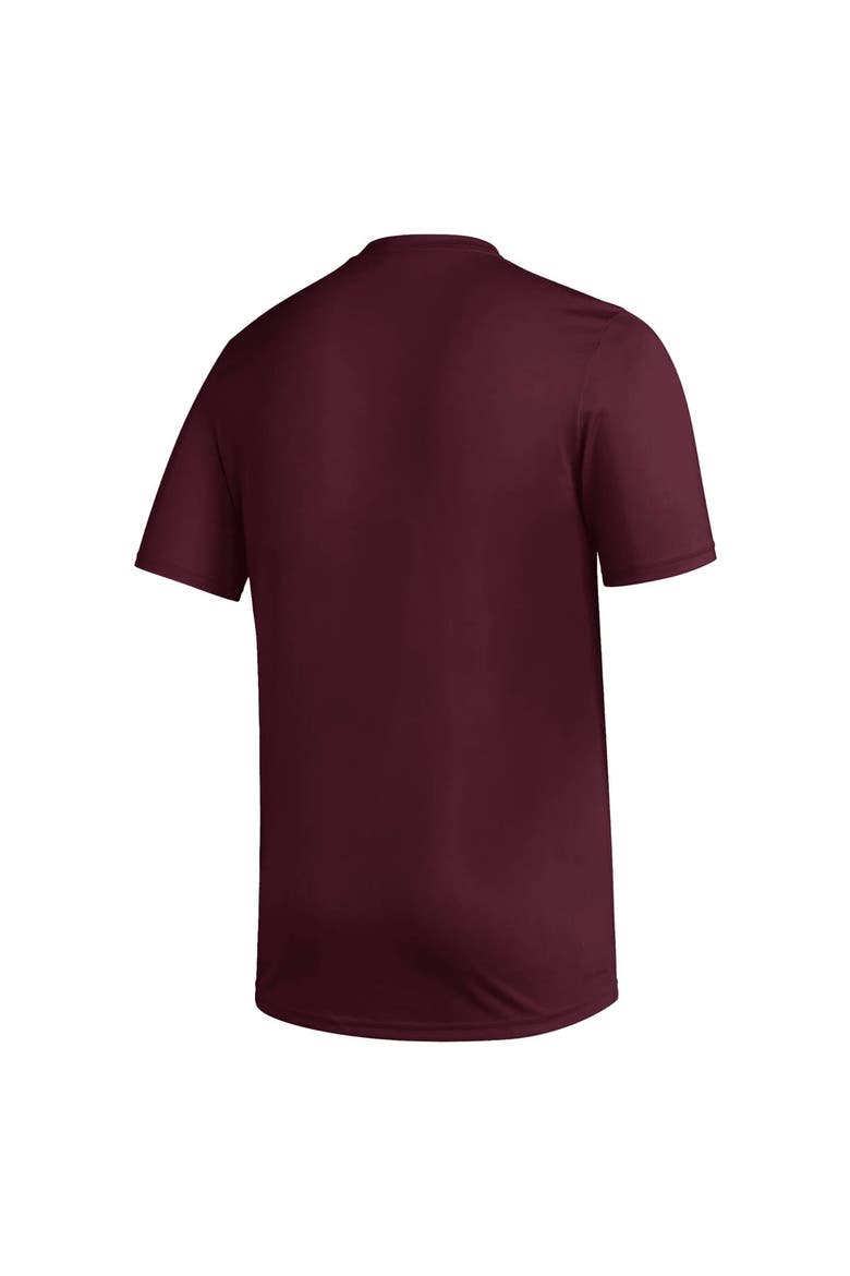 Men's adidas Maroon Arizona State Sun Devils 2023/24 AEROREADY Homeland Plate Pregame T-Shirt, Alternate, color, Maroon