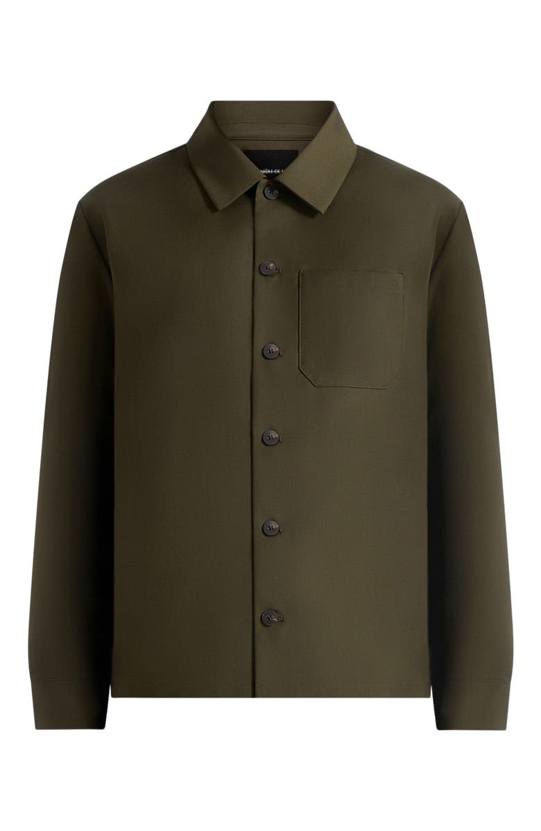 Manière De Voir Valentin Classic Long Sleeve Shirt, Alternate, color, Olive