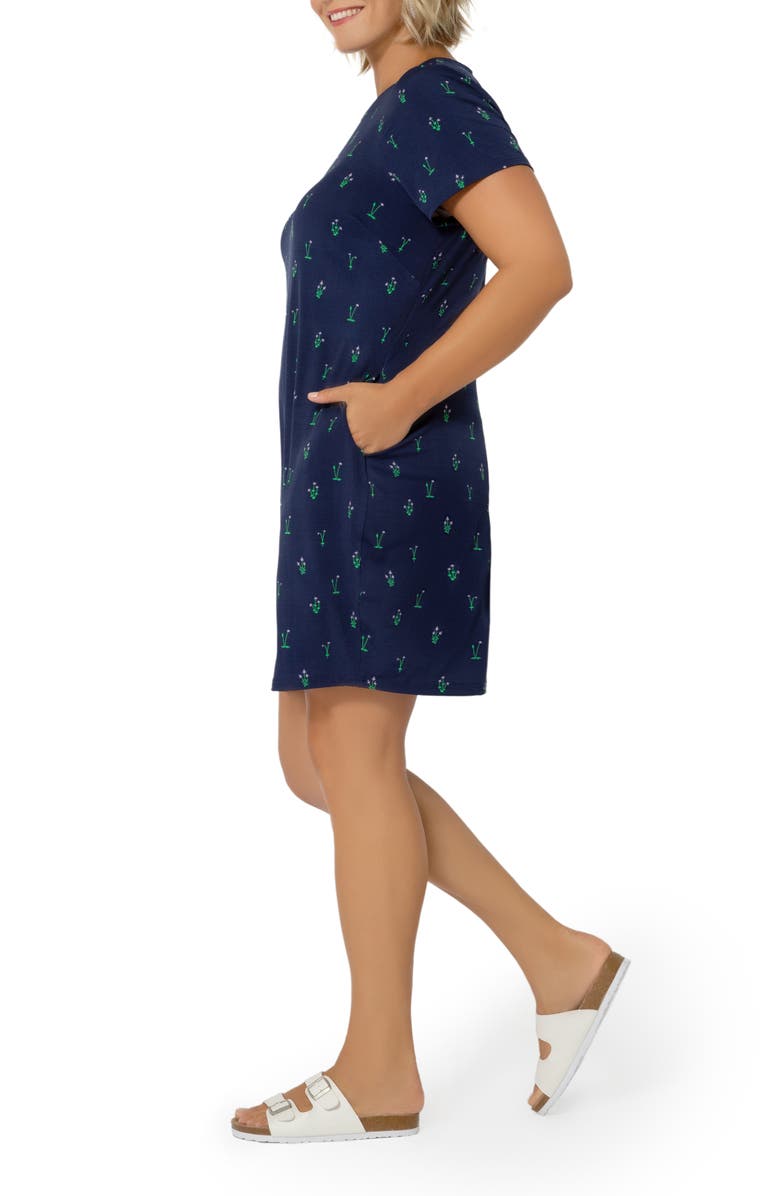 Leota Print Short Sleeve T-Shirt Dress, Alternate, color, 