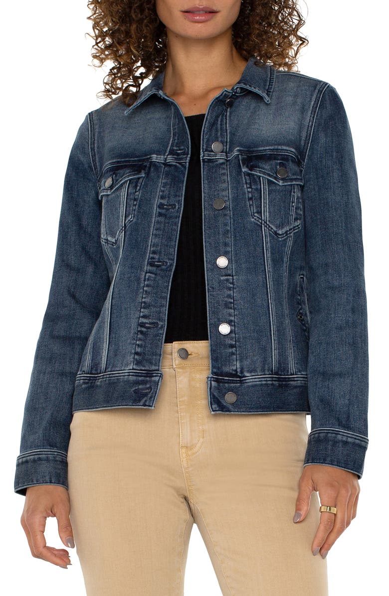 Liverpool Los Angeles Classic Denim Jacket, Main, color,