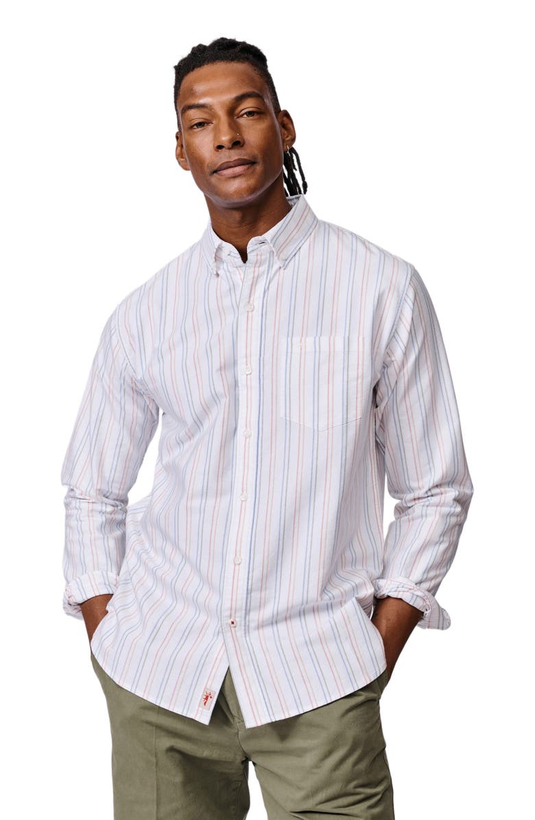 Aubin Aldridge Oxford Button Down Shirt, Main, color, Multi Colourful Stripe