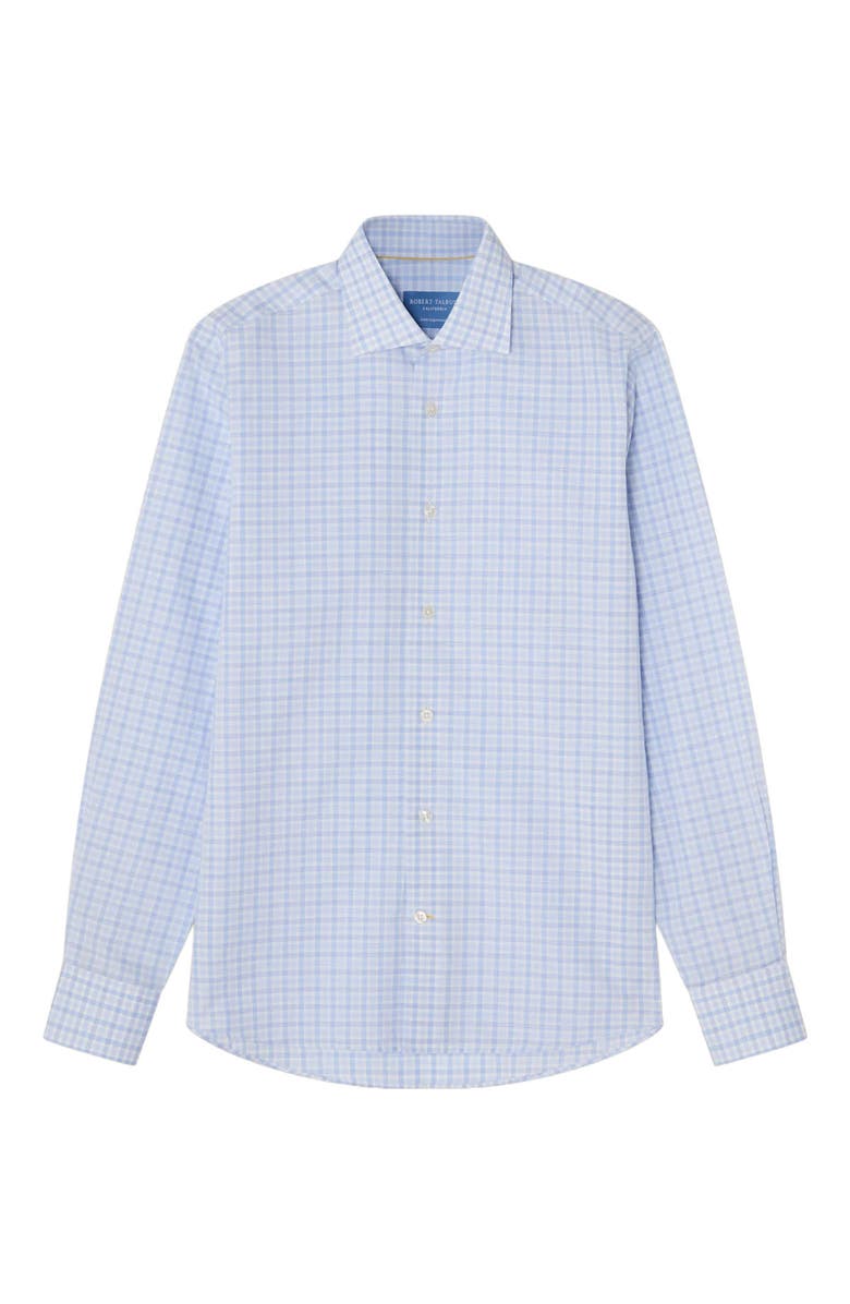 Robert Talbott Reynolds Check Cotton/Linen Shirt in Classic Fit, Alternate, color, Blue/Light Blue