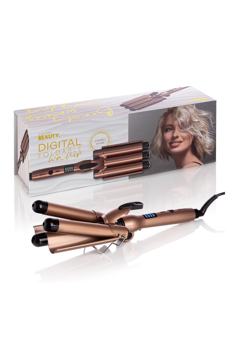 Digital & Foldable 1-Inch Three Barrel Weaver, Alternate, color, ROSEGOLD