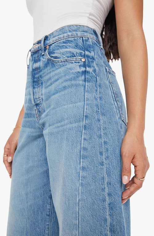 Mother Womens Folk Star The Dodger Flood Wide-leg Denim Jeans In Blue