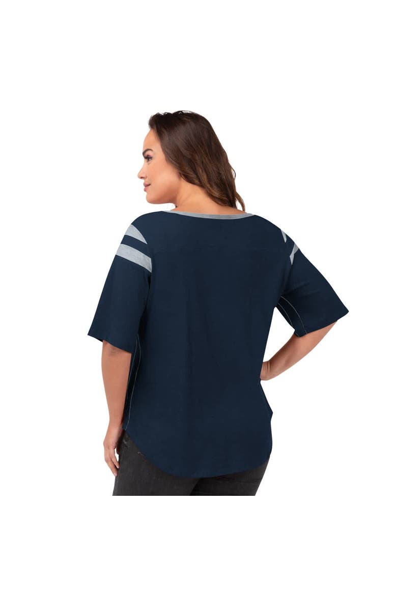 Women's G-III 4Her by Carl Banks Navy Dallas Cowboys Plus Size Linebacker T-Shirt, Alternate, color, Navy