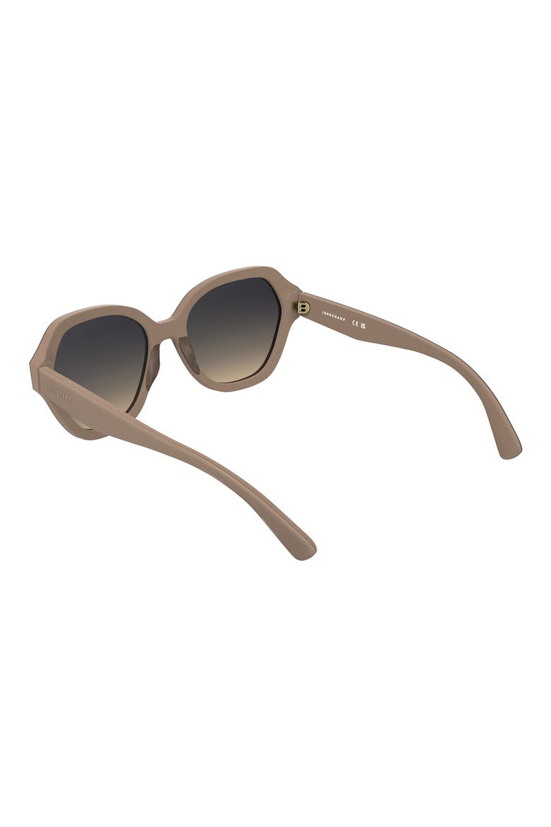 Roseau 56mm Gradient Modified Rectangular Sunglasses, Alternate, color, BEIGE