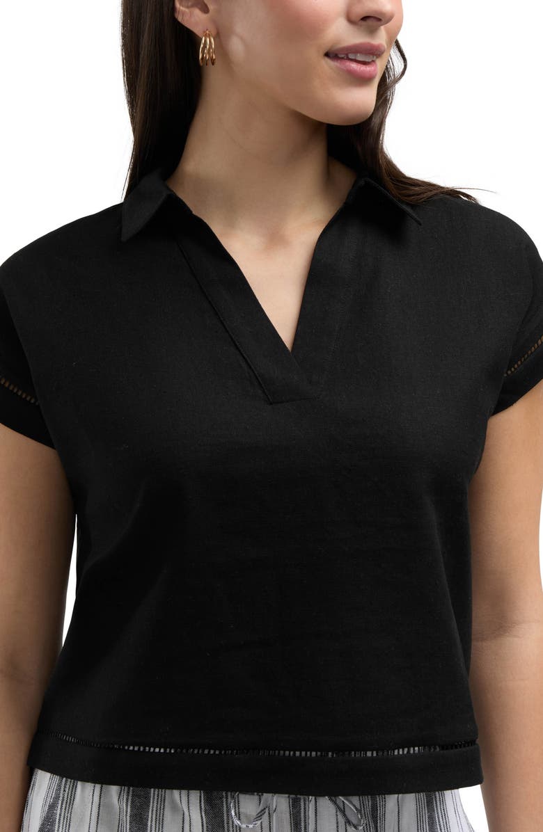 Ellen Tracy Johnny Collar Top, Alternate, color,