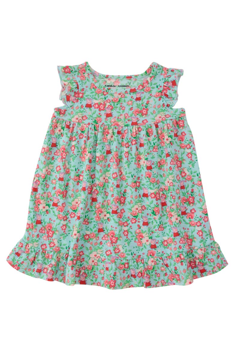 Peppa Pig Toddler Flutter Pajama Night Gown, Main, color, Blue Floral Peppa Pig