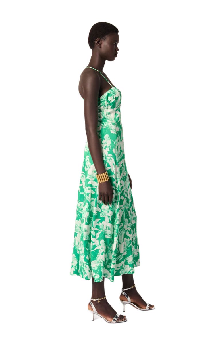 maje Floral patterned maxi dress, Alternate, color, 