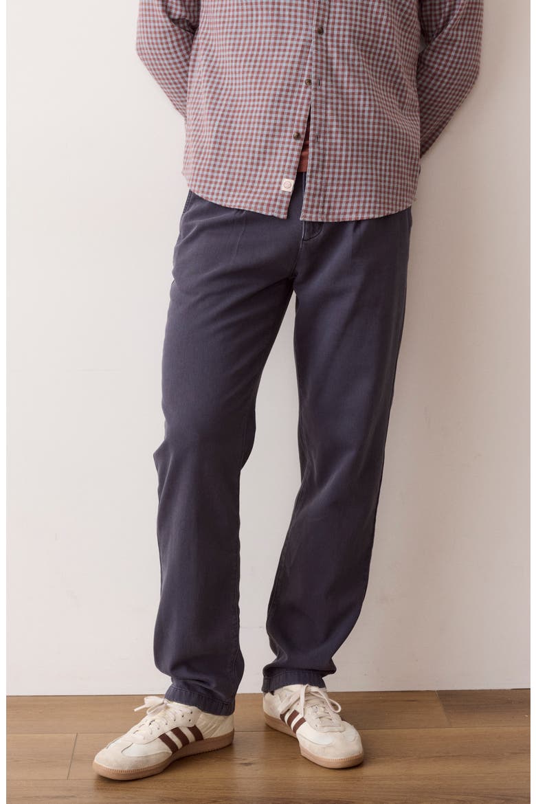 Rowan Pleated Cotton & Linen Trousers, Alternate, color, INDIA INK