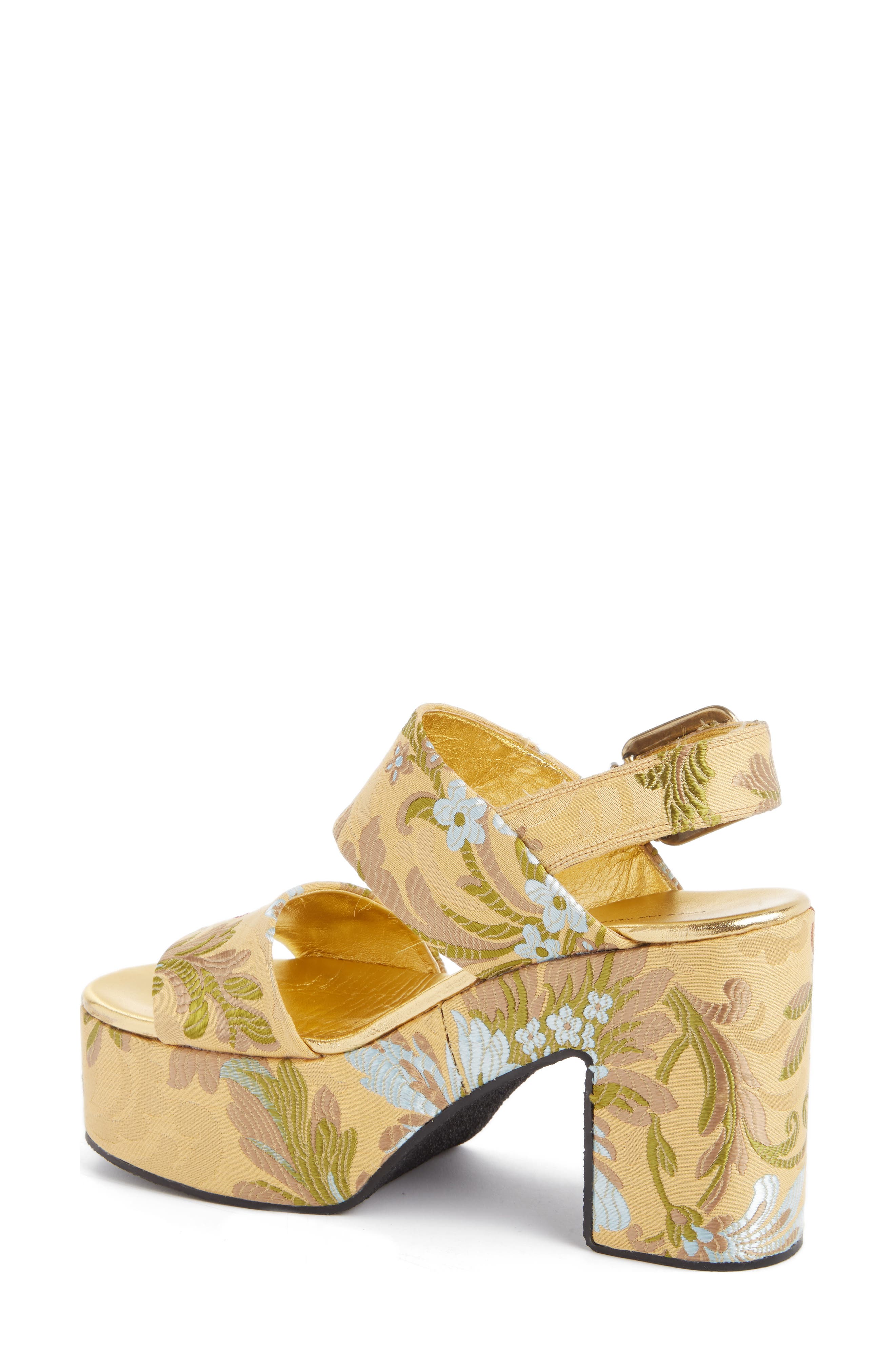 Dries Van Noten Platform Jacquard Sandal, Alternate, color, 