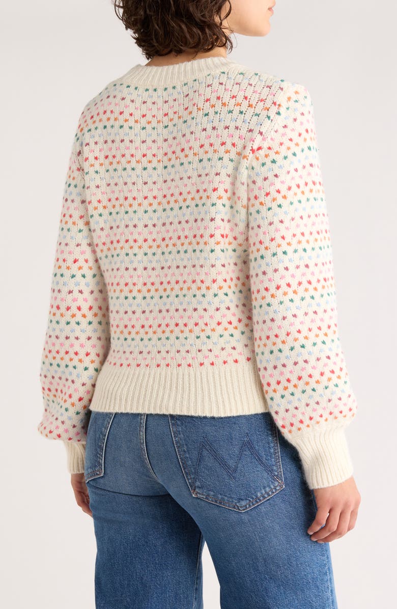 Marine Layer Alma Blouson Sleeve Sweater, Alternate, color, Rainbow