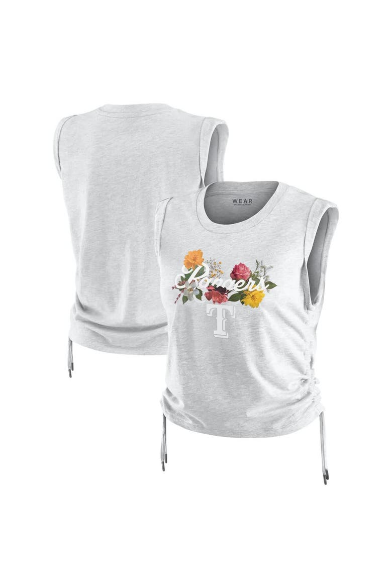 Women's WEAR by Erin Andrews  Heather Gray Texas Rangers Cinched Tank Top, Main, color, Heather Gray