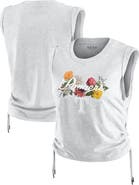 WEAR by Erin Andrews Women's WEAR by Erin Andrews  Heather Gray Texas Rangers Cinched Tank Top
