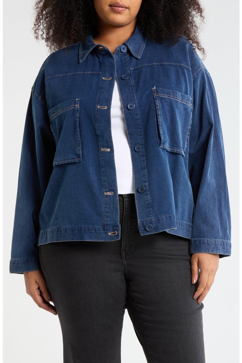 Long Sleeve Denim Jacket, Main, color, INDIGO