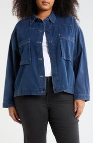 MAX STUDIO Long Sleeve Denim Jacket