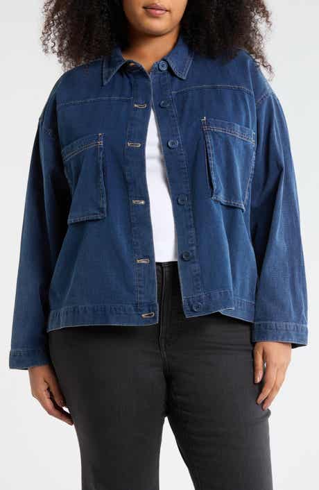 MAX STUDIO Long Sleeve Denim Jacket