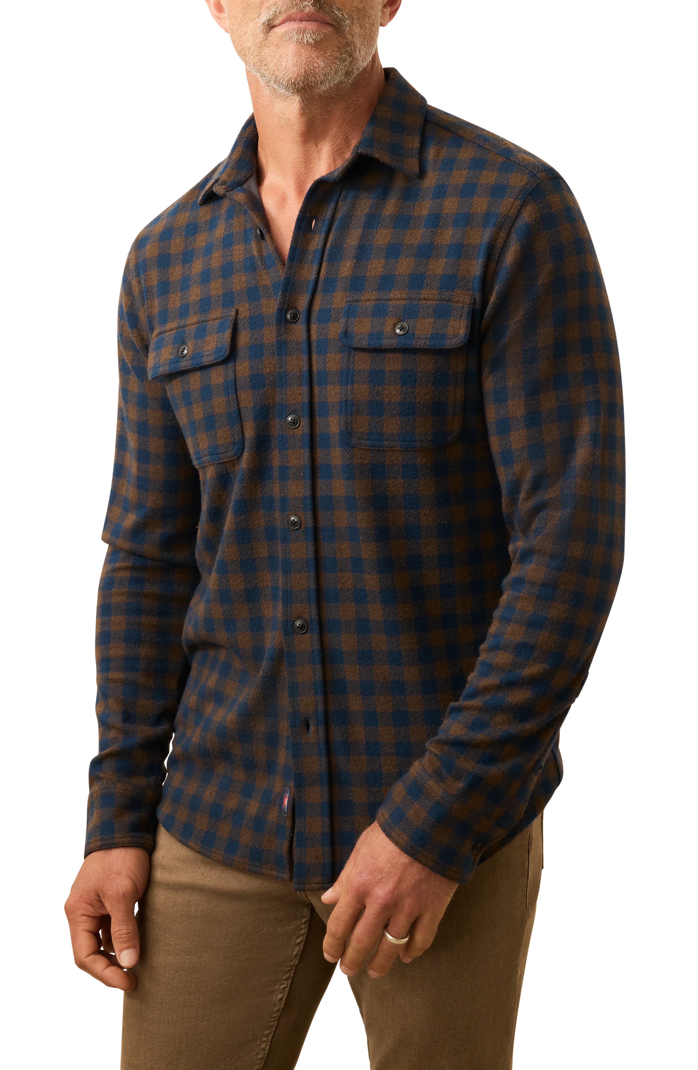 NAVY WOODLAND CHECK