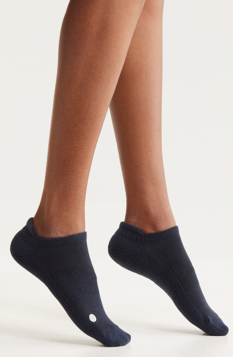 Zella 3-Pack Tab Ankle Socks, Alternate, color, Navy Sapphire