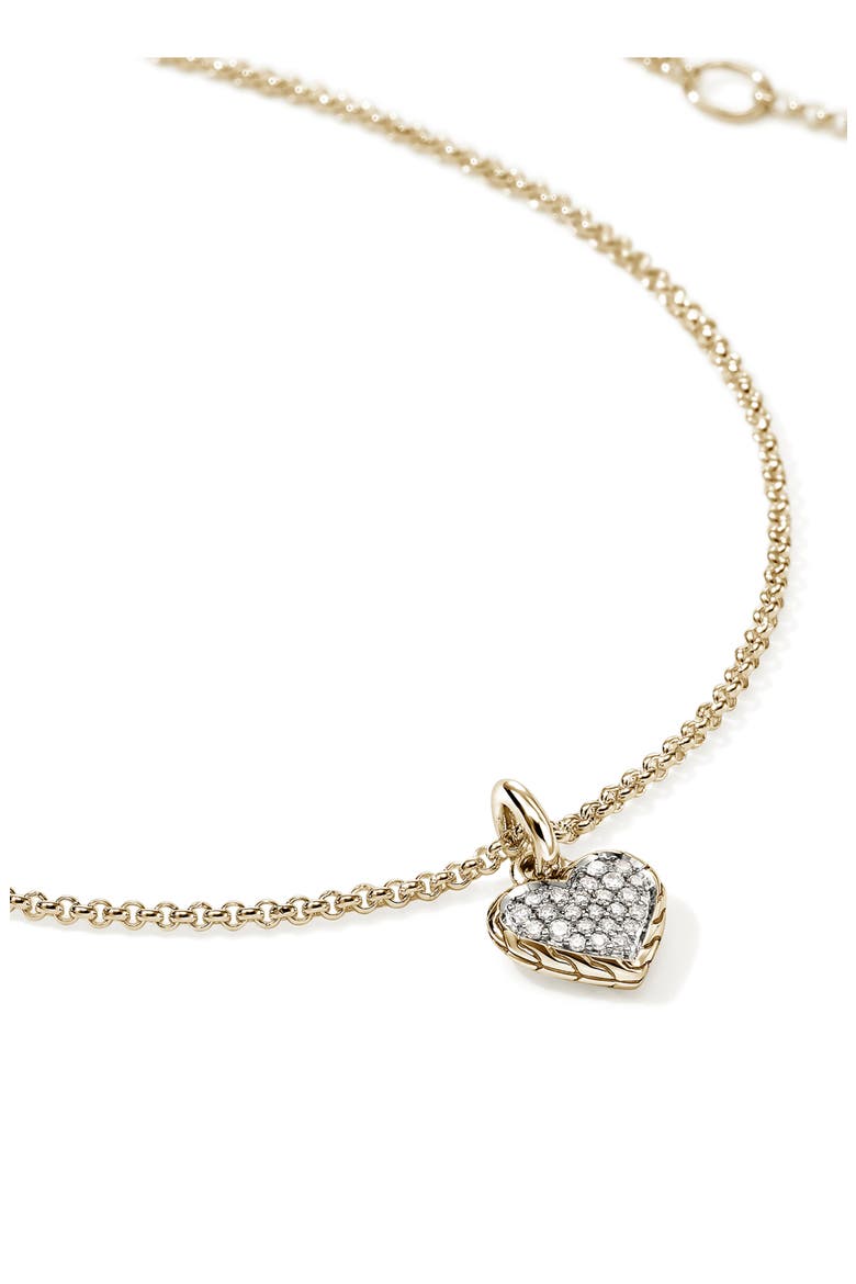 Essentials Heart Necklace, Alternate, color, GOLD