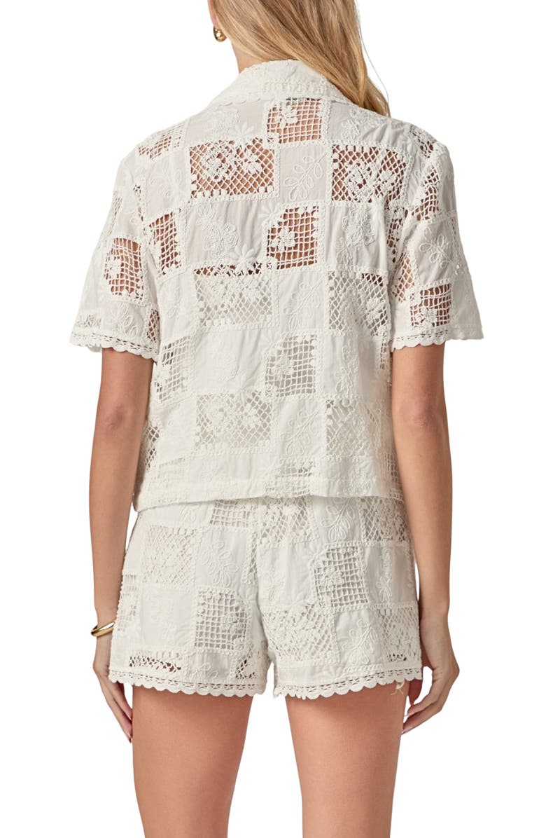 English Factory Embroidered Shirt, Alternate, color, White