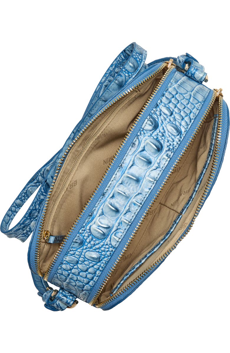 Brahmin Danica Croc Embossed Leather Crossbody Bag, Alternate, color,
