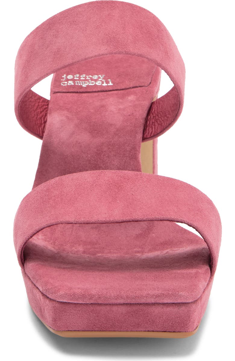 Jeffrey Campbell Danity Platform Slide Sandal, Alternate, color, Deep Pink Suede