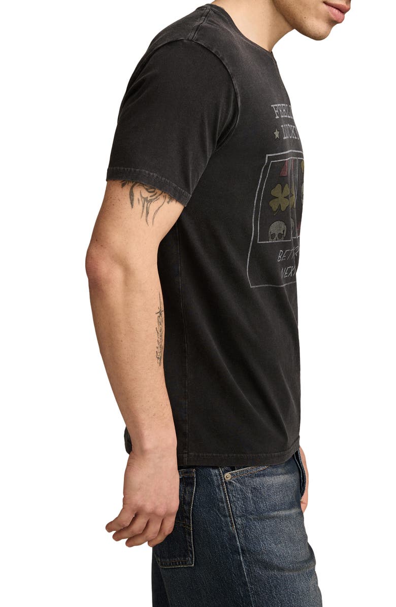 Lucky Brand Feelin' Lucky Slots Cotton Graphic T-Shirt, Alternate, color, 