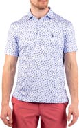 TailorByrd Vintage Stars Print Performance Polo