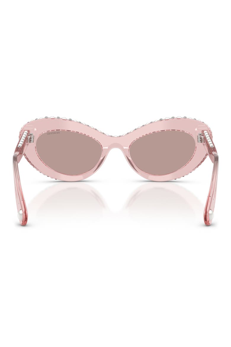 51mm Cat Eye Sunglasses, Alternate, color, TRANSPARENT DARK PINK / PURPLE