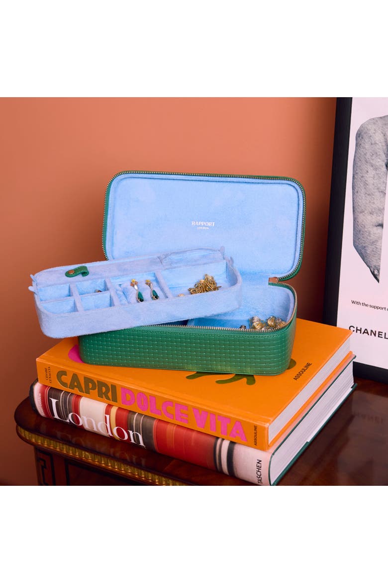 Charlotte Jewelry Case, Alternate, color, Green