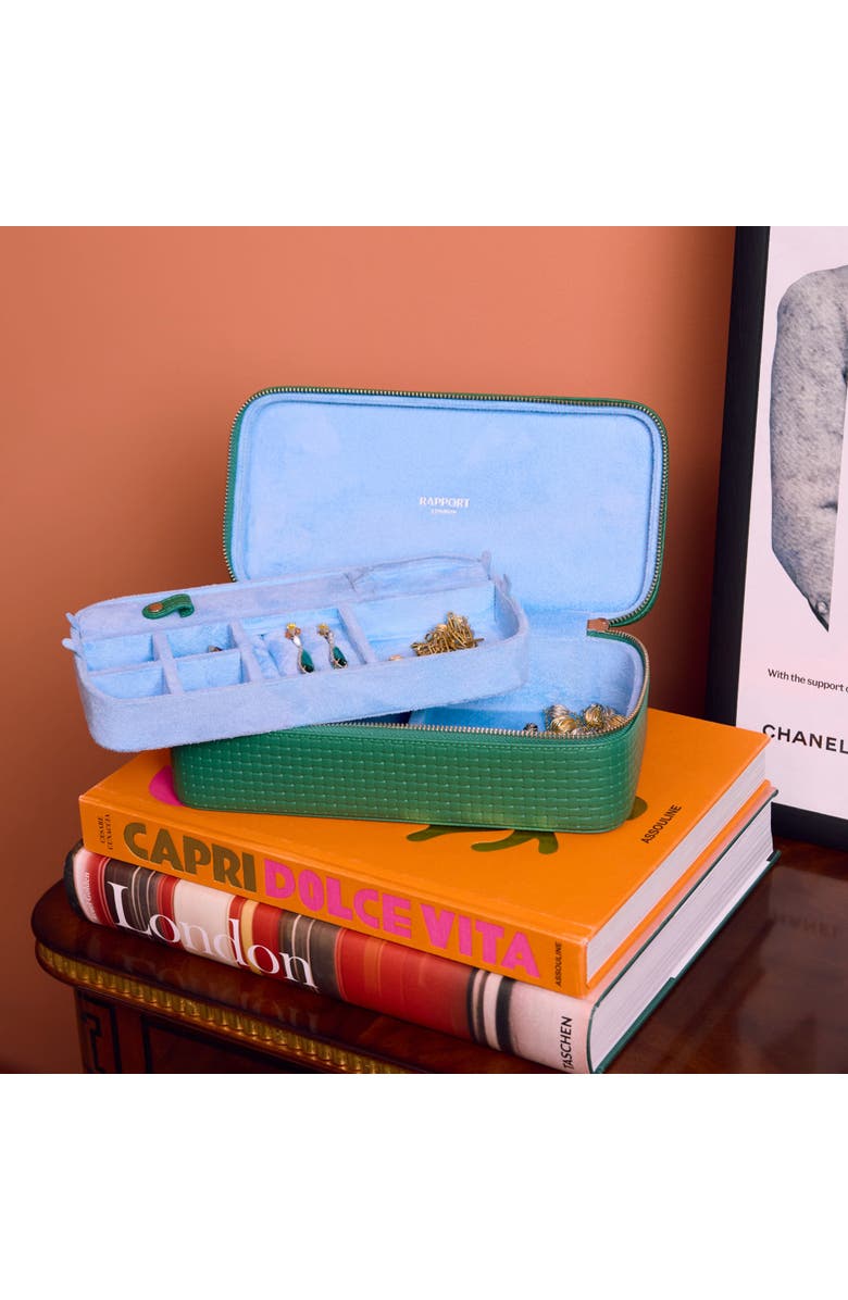 Rapport London Charlotte Jewelry Case, Alternate, color, Green