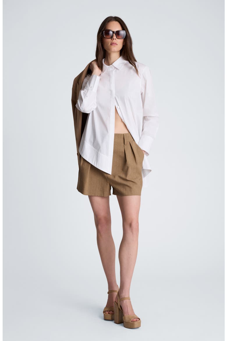 Asymmetric Hem Poplin Shirt, Alternate, color, PURE WHITE