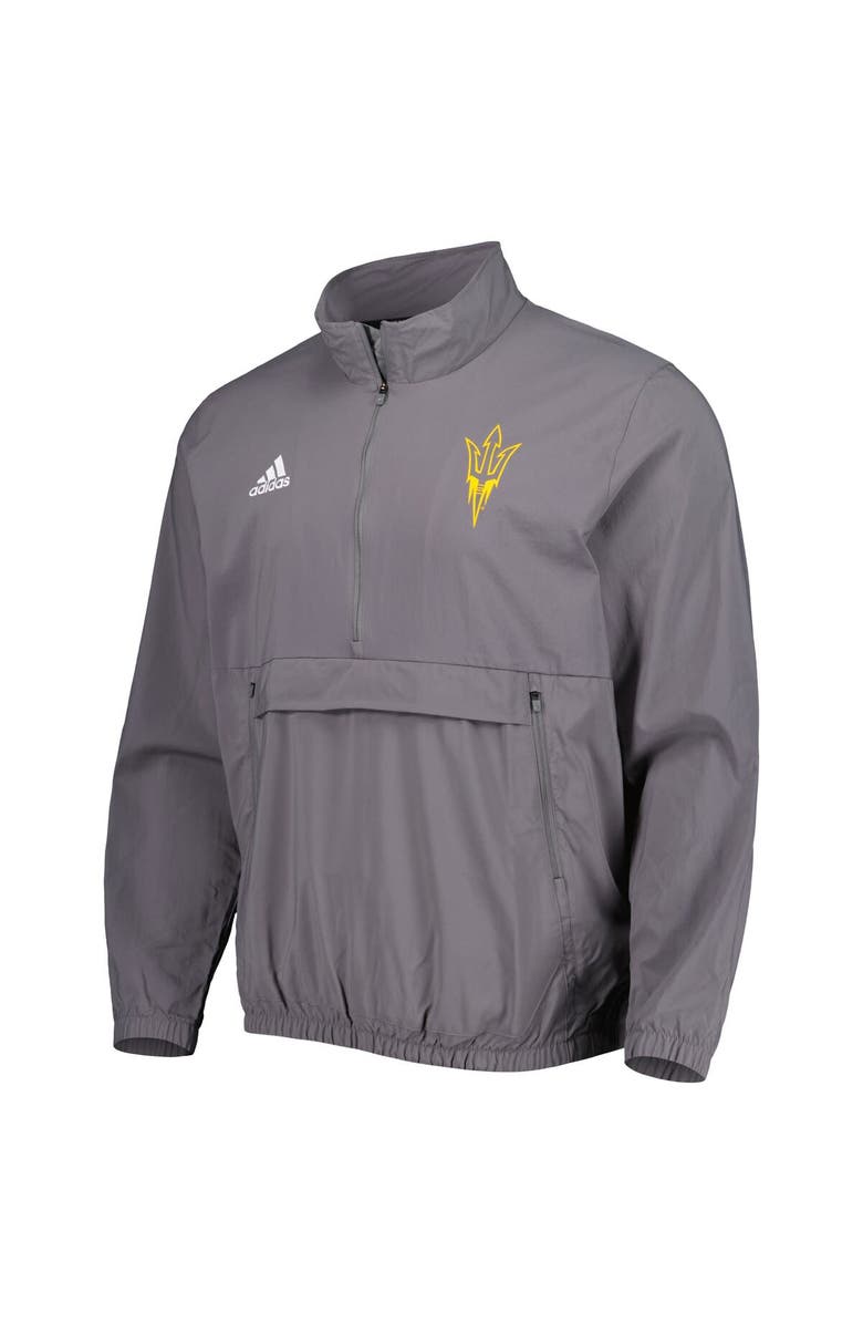 adidas Men's adidas Gray Arizona State Sun Devils Strategy Stadium AEROREADY Woven Half-Zip Jacket, Alternate, color, 