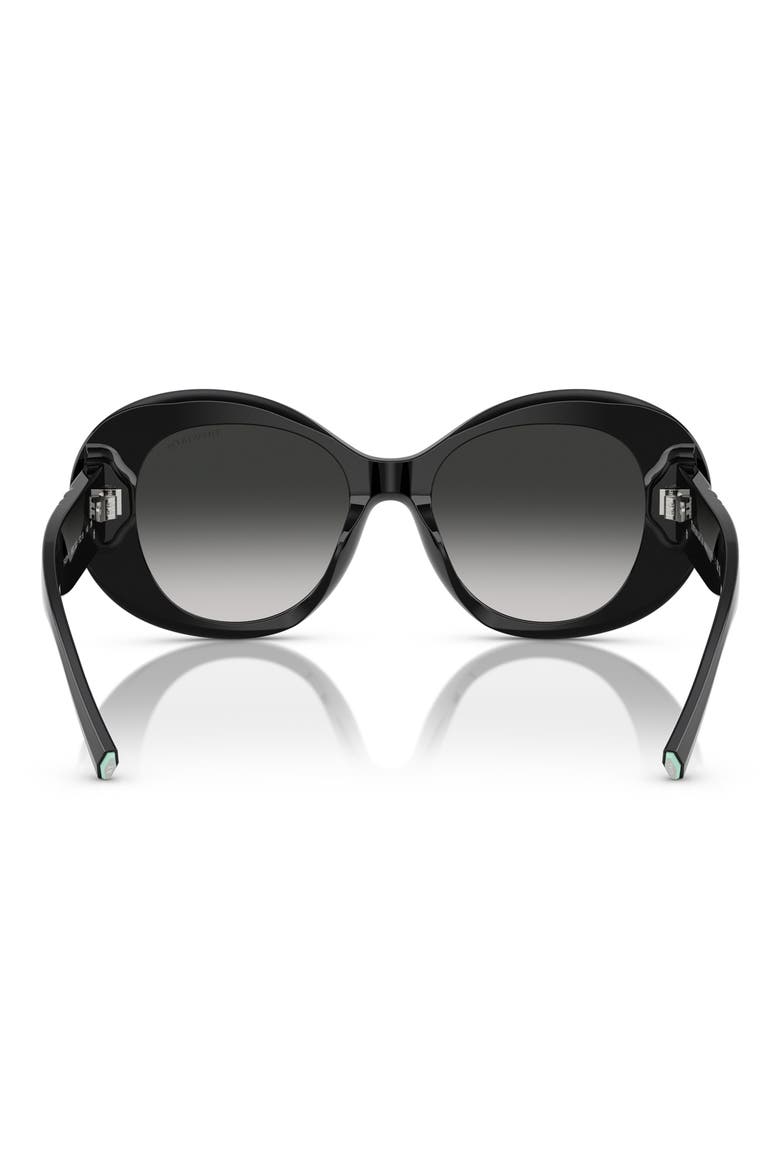 52mm Gradient Round Sunglasses, Alternate, color, BLACK