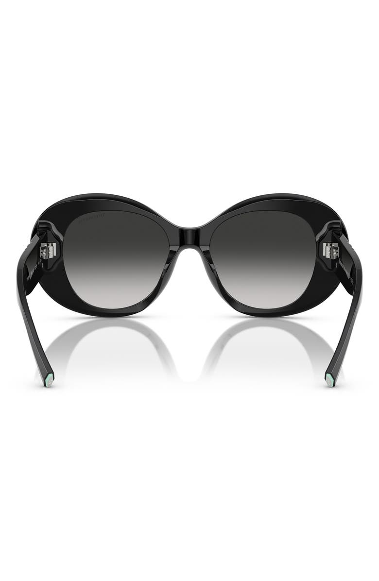Tiffany & Co. 52mm Gradient Round Sunglasses, Alternate, color, Black