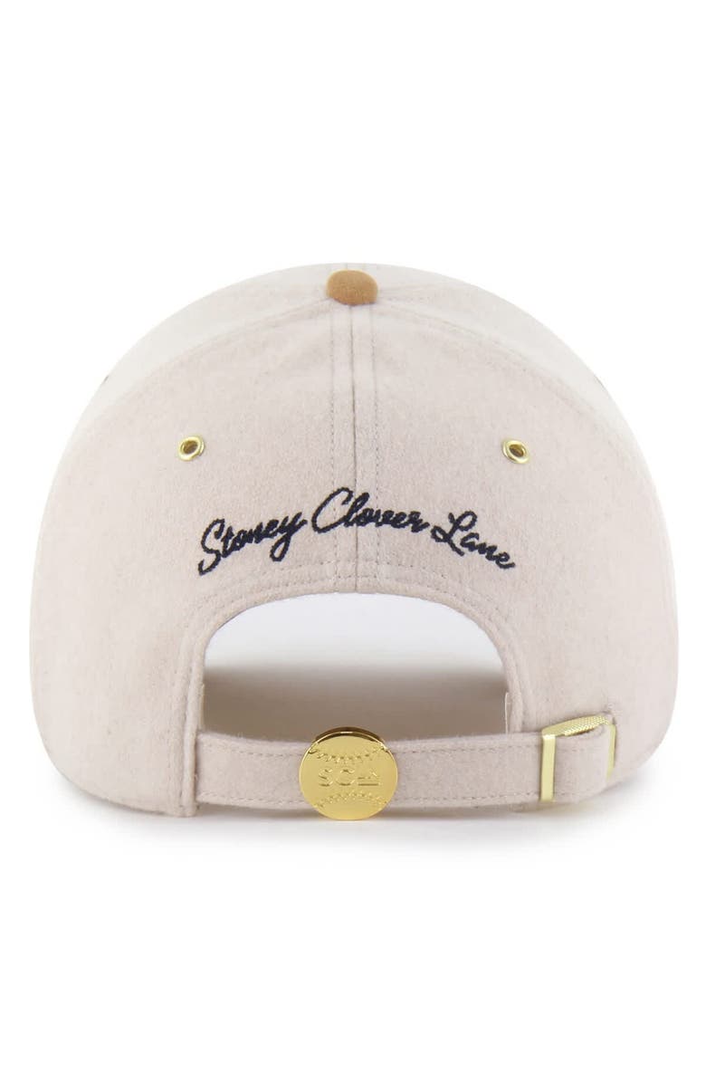 Stoney Clover Lane X '47 Men's '47 x Stoney Clover Lane Natural/Tan New York Yankees Script Charm Clean Up Adjustable Hat, Alternate, color, Natural