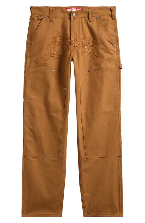 ICECREAM ICECREAM VANILLA FIT COTTON CANVAS CARPENTER PANTS 