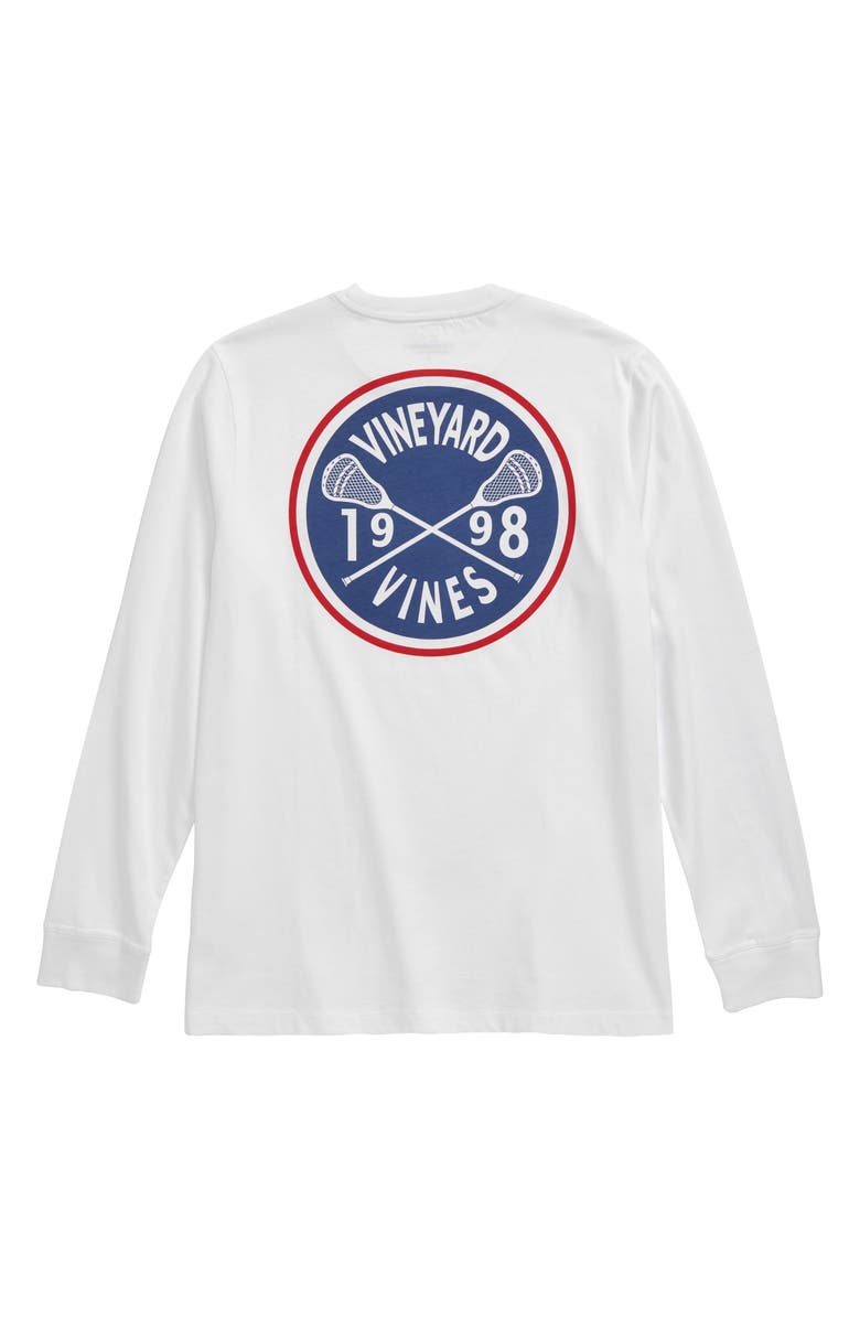 vineyard vines Lacrosse Crest Long Sleeve Pocket T-Shirt, Alternate, color, 