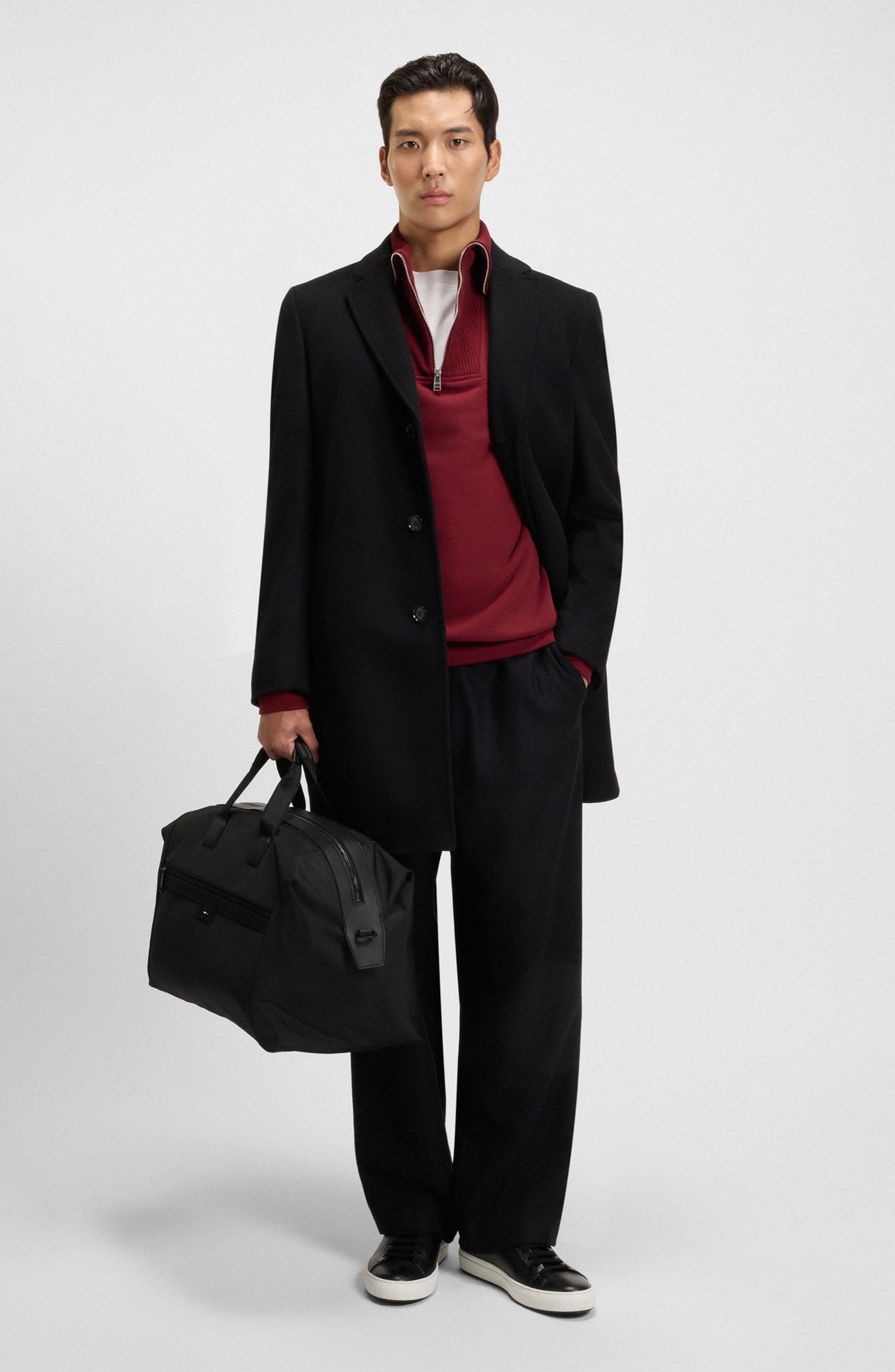 HUGO Ray Soft Holdall Duffel Bag, Alternate, color, Black