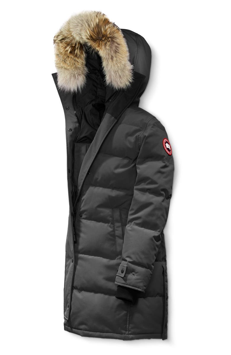 Canada Goose Shelburne Fusion Fit Genuine Coyote Fur Trim Down Parka, Alternate, color, 