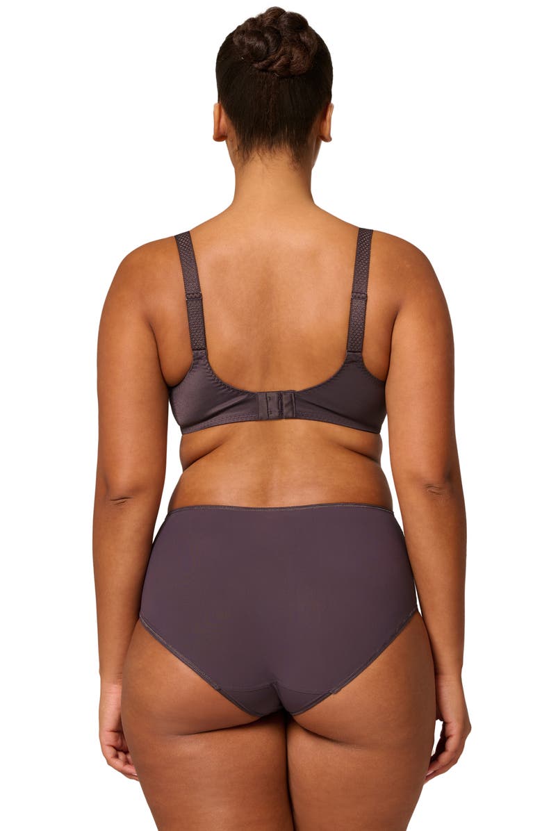 Simone Perele Caresse Underwire Minimizer Bra, Alternate, color, Graphite Grey