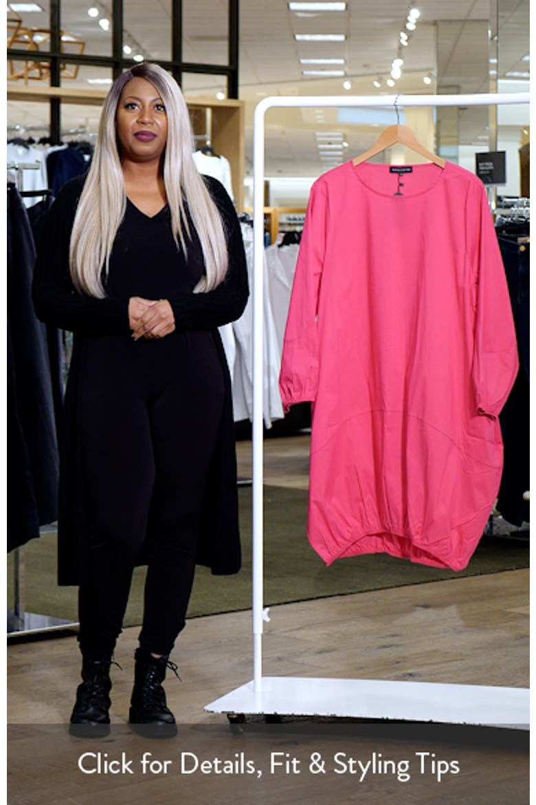 Bubble Hem Cotton Blend Poplin Dress video