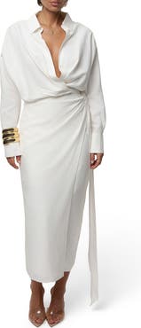 JLUXLABEL Skyline Long Sleeve Wrap Dress