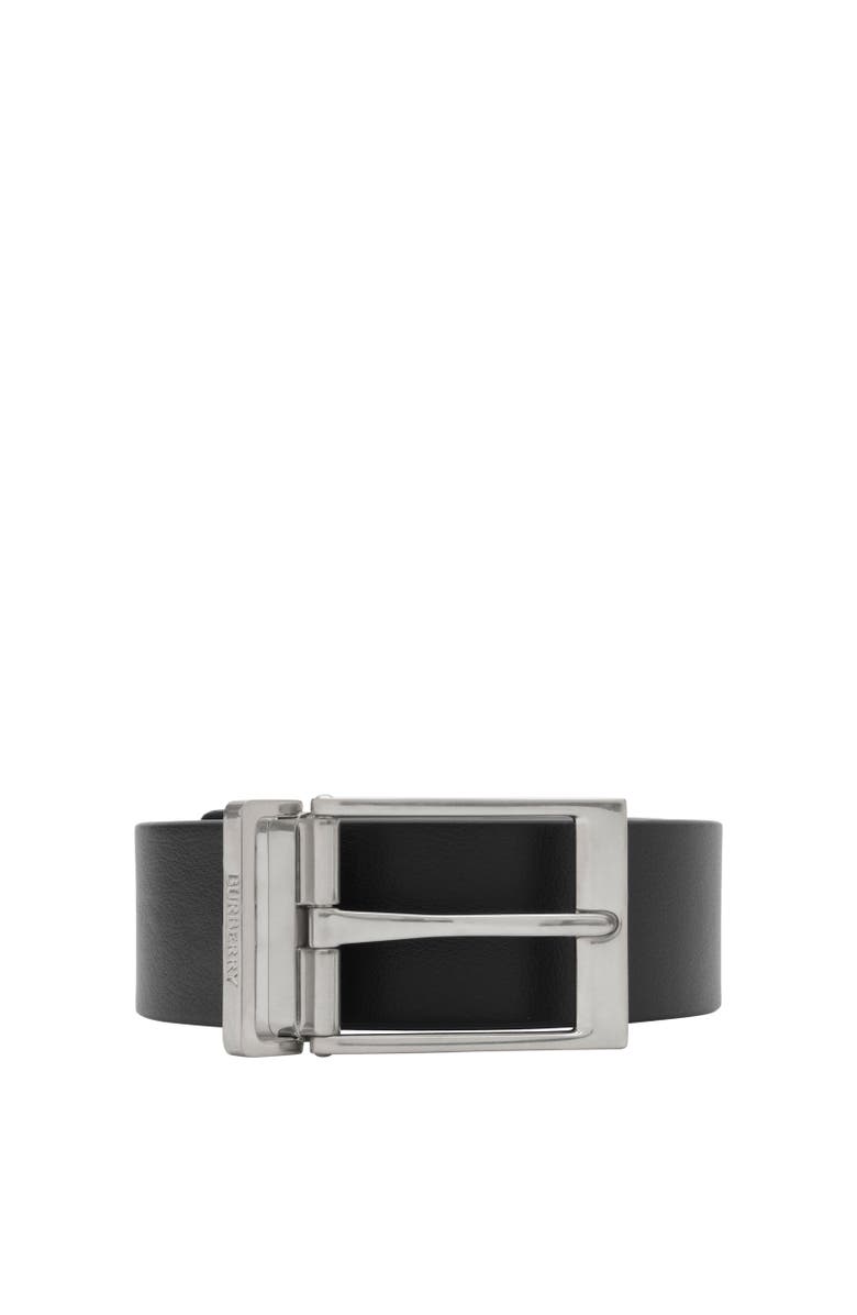 Burberry Reversible Check Belt, Alternate, color, Iron Grey/Black/Palladium