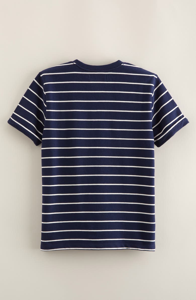 Nordstrom Kids
 Stripe Pocket T-Shirt, Alternate, color, Navy Peacoat- Ivory Stripe