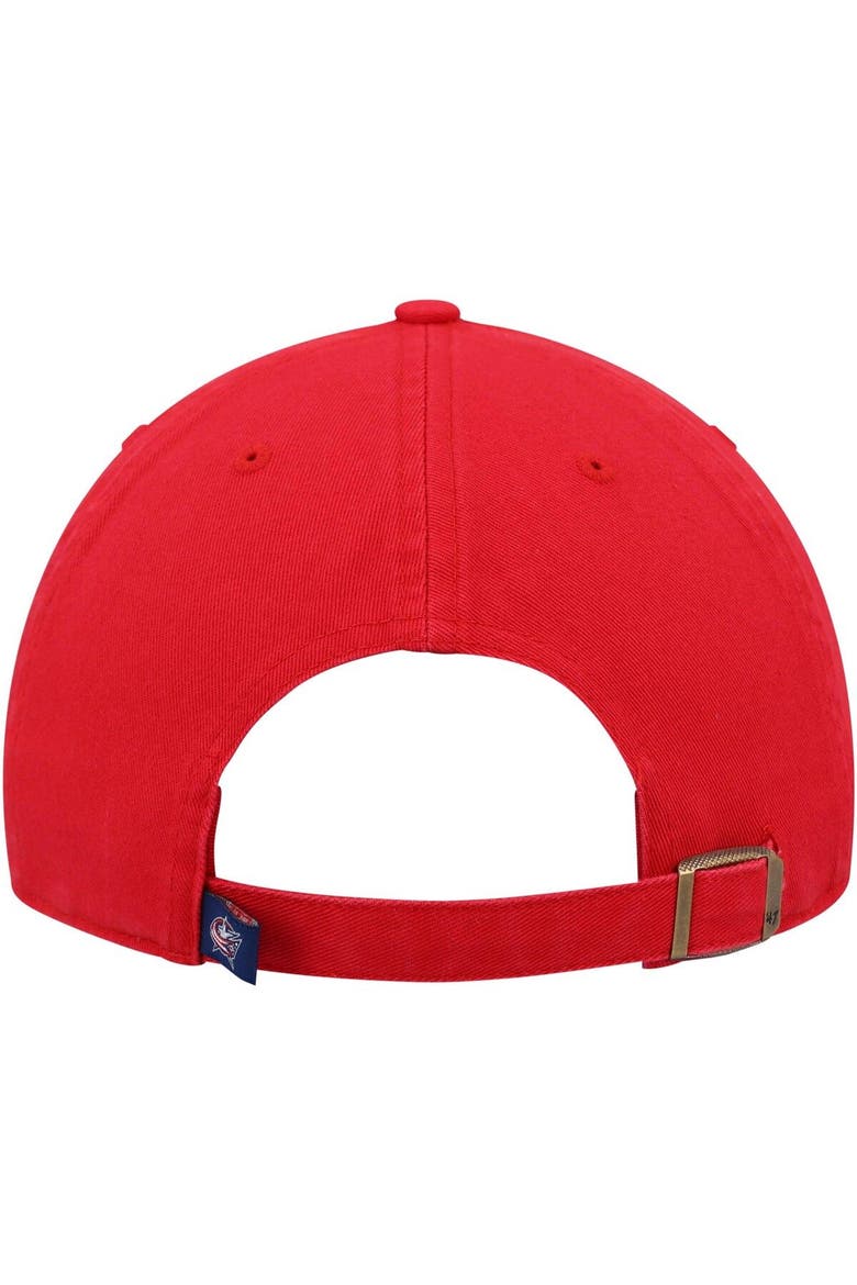 Men's '47 Red Columbus Blue Jackets Team Clean Up Adjustable Hat, Alternate, color, Red