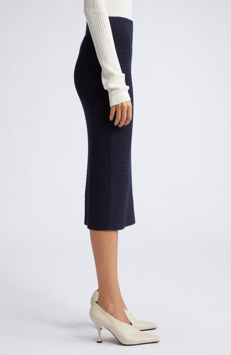 Max Mara Studio Ginosa Cable Knit Pencil Skirt, Alternate, color, 